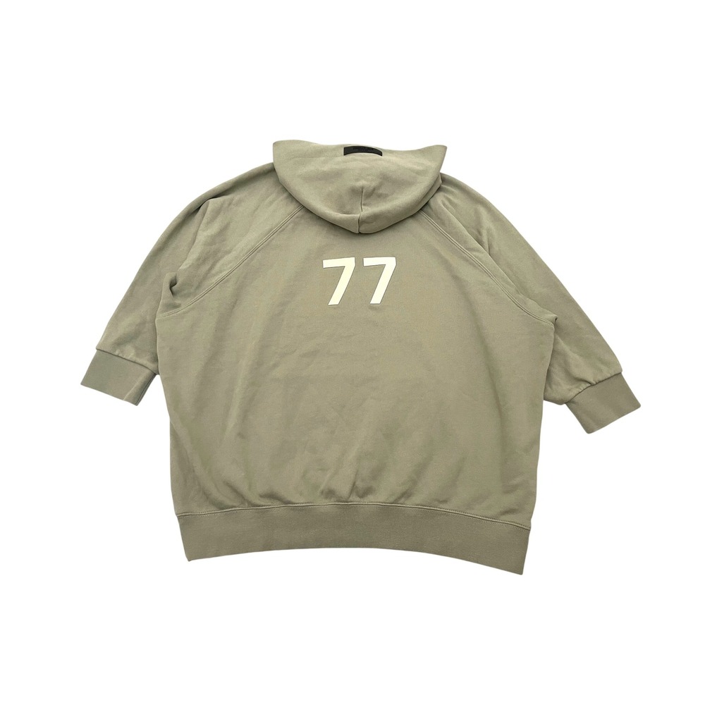 Fear of God Essentials Hoodie Womens Medium Sage Green 77 Short Sleeve Raglan